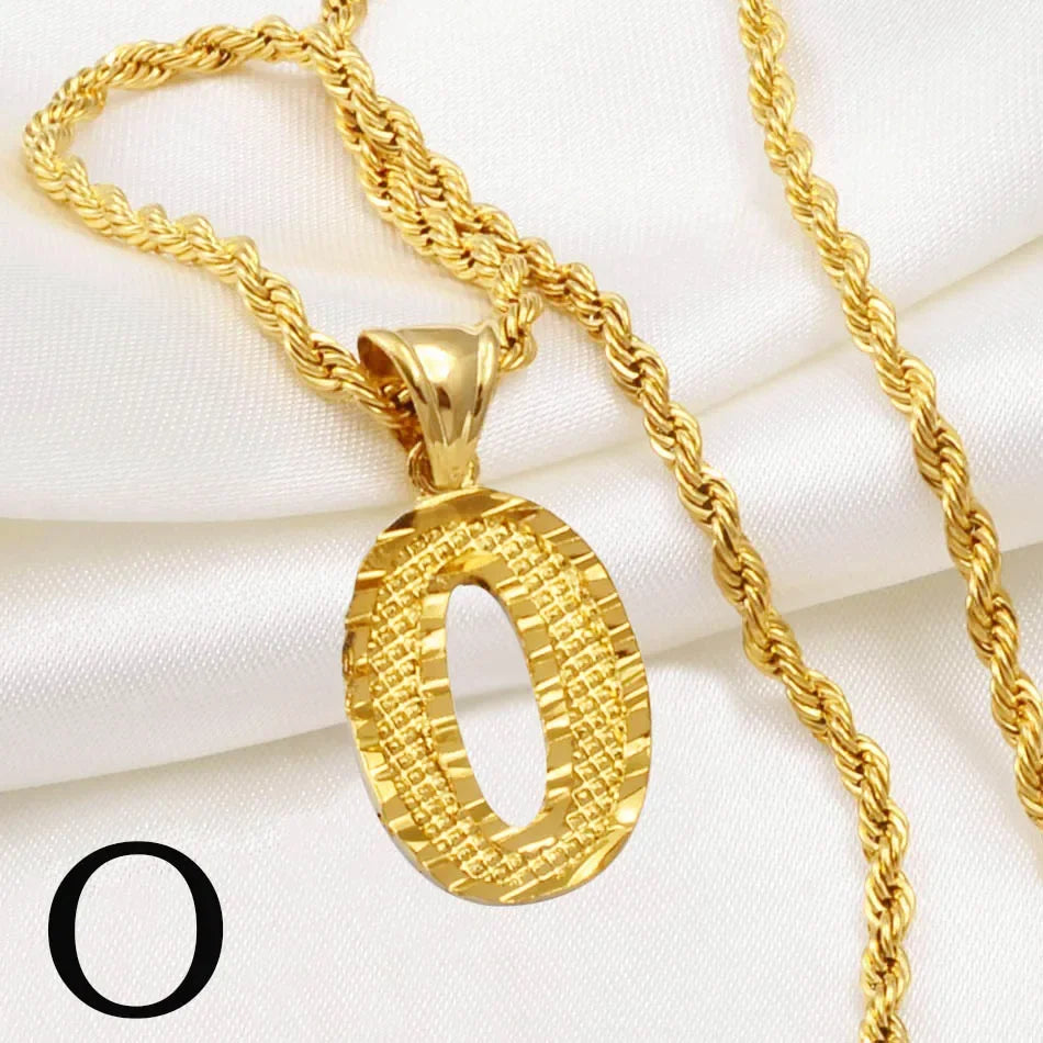Letter Pendant with Rope Chain | Nush Jewelers
