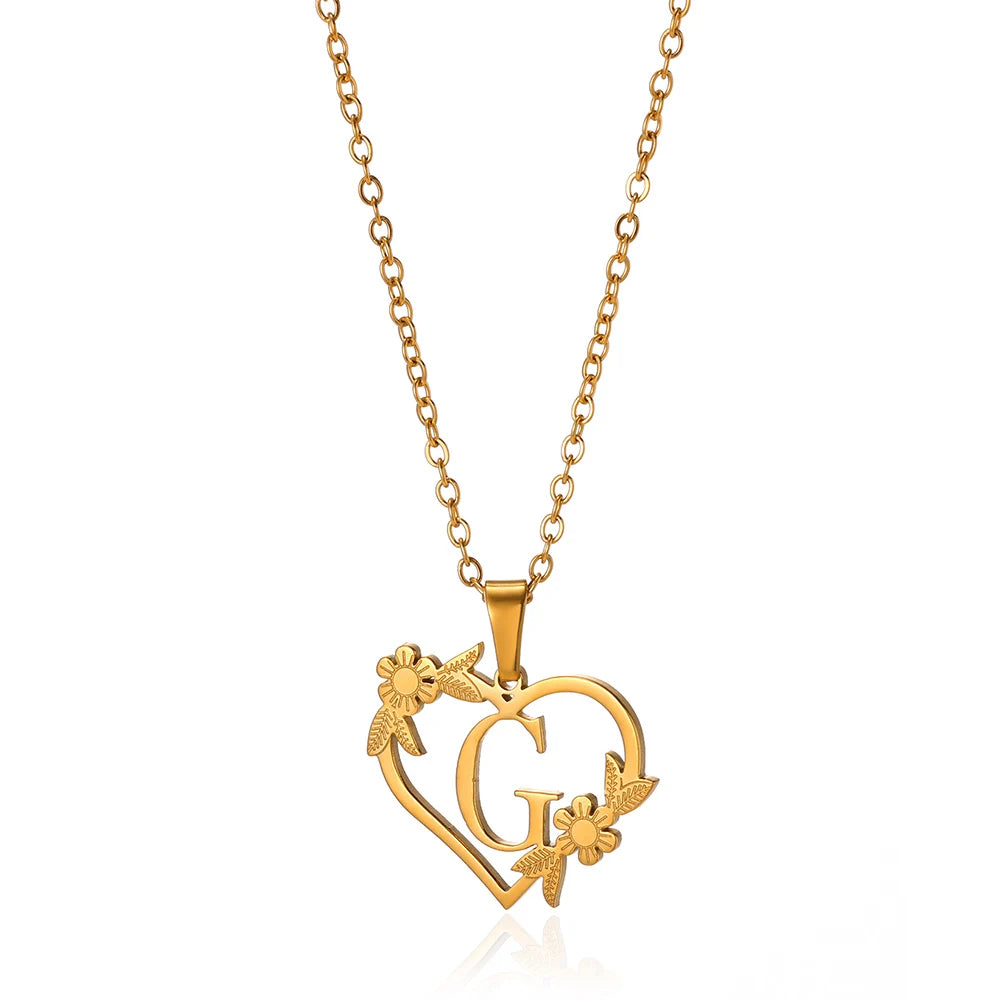 Heart-Letter Necklace | Nush Jewelers