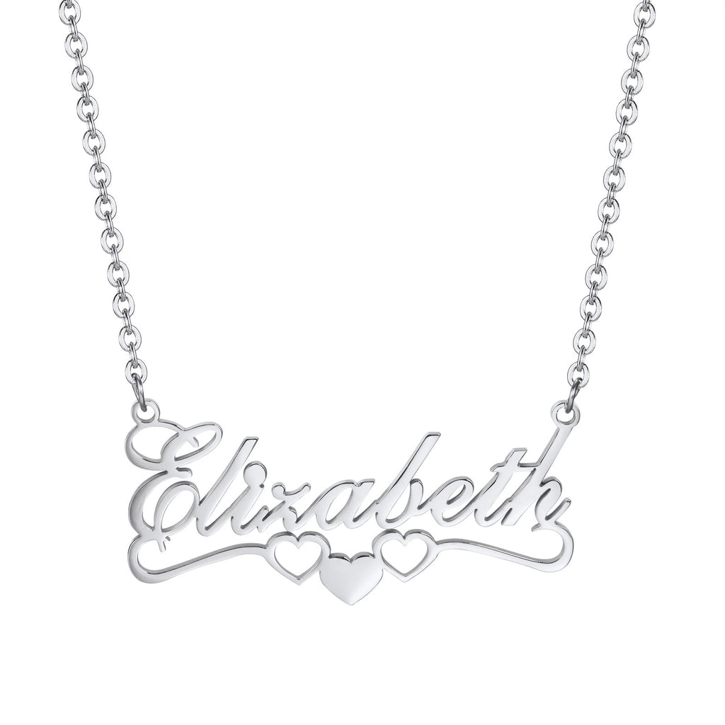 Tri-Heart Custom Name Necklace | Nush