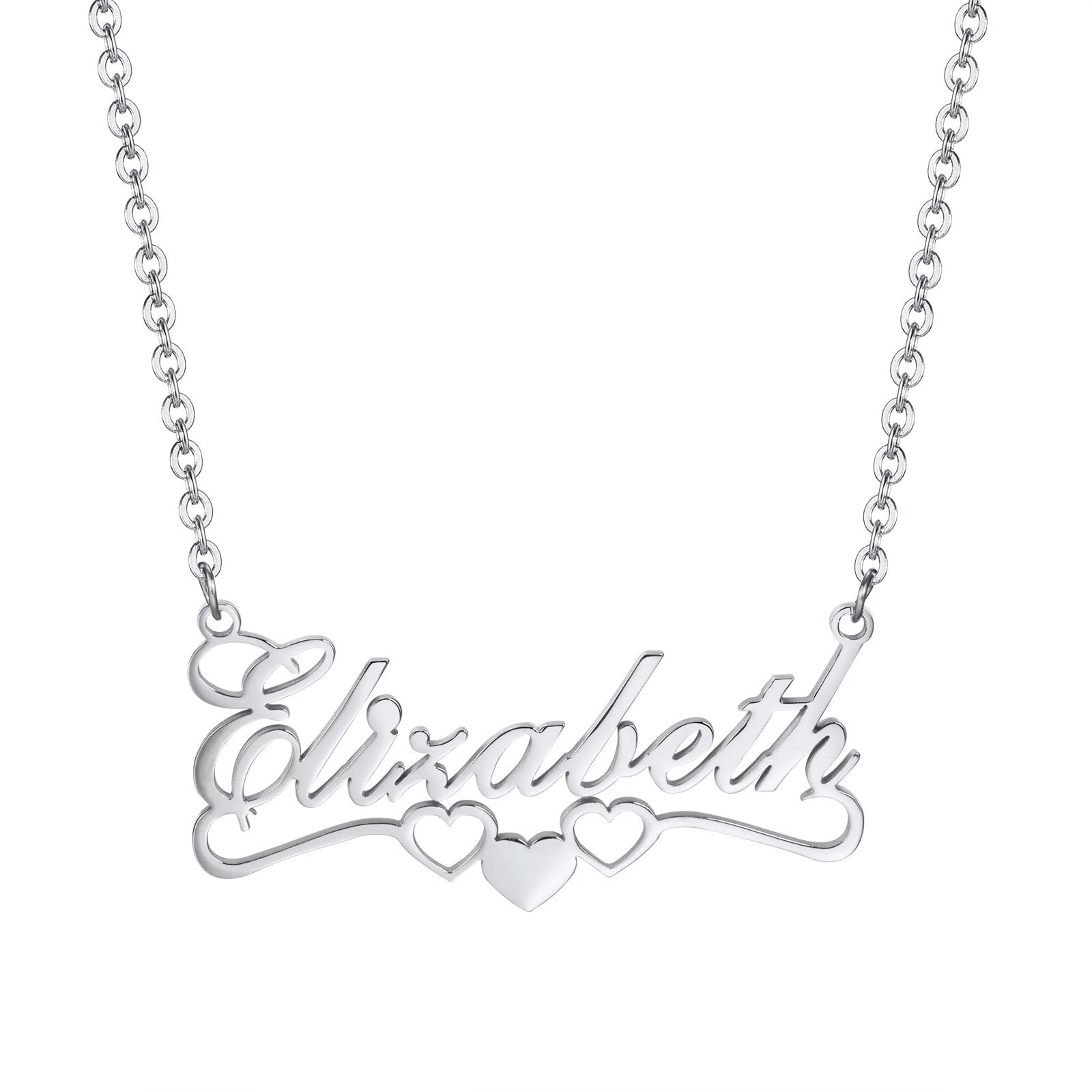 Tri-Heart Custom Name Necklace | Nush