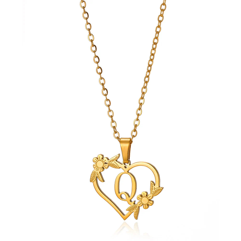Heart-Letter Necklace | Nush Jewelers