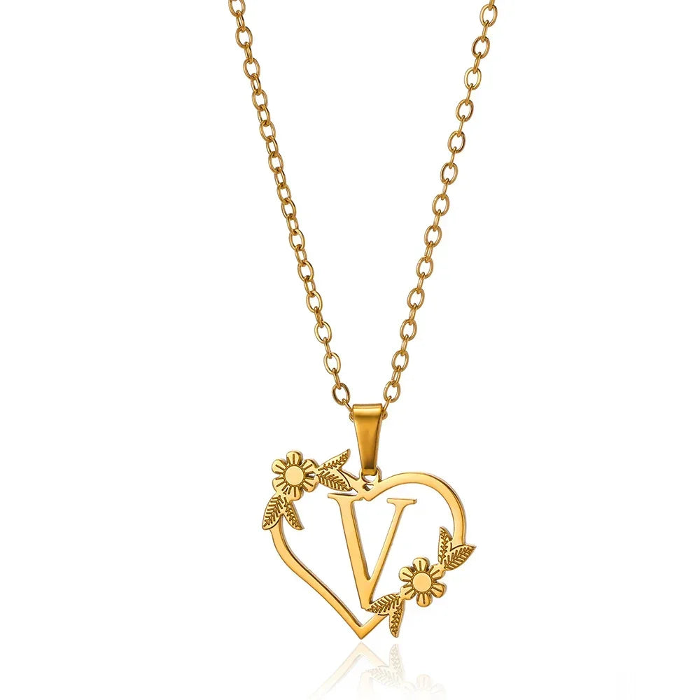 Heart-Letter Necklace | Nush Jewelers