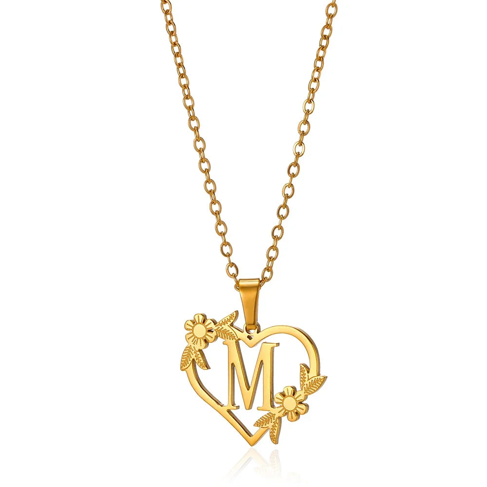 Heart-Letter Necklace | Nush Jewelers