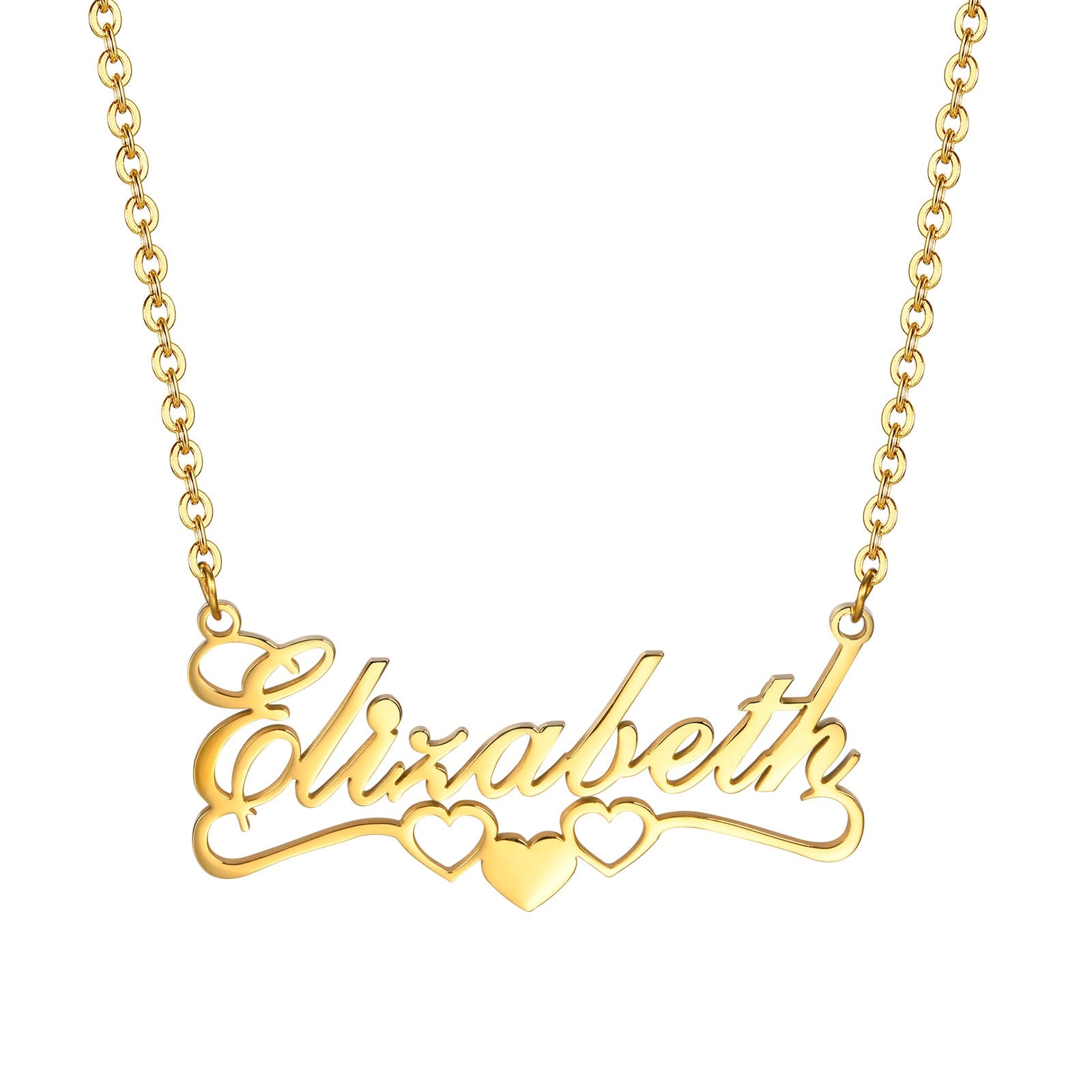 Tri-Heart Custom Name Necklace | Nush
