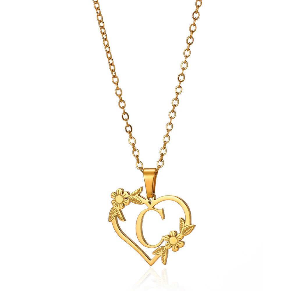 Heart-Letter Necklace | Nush Jewelers
