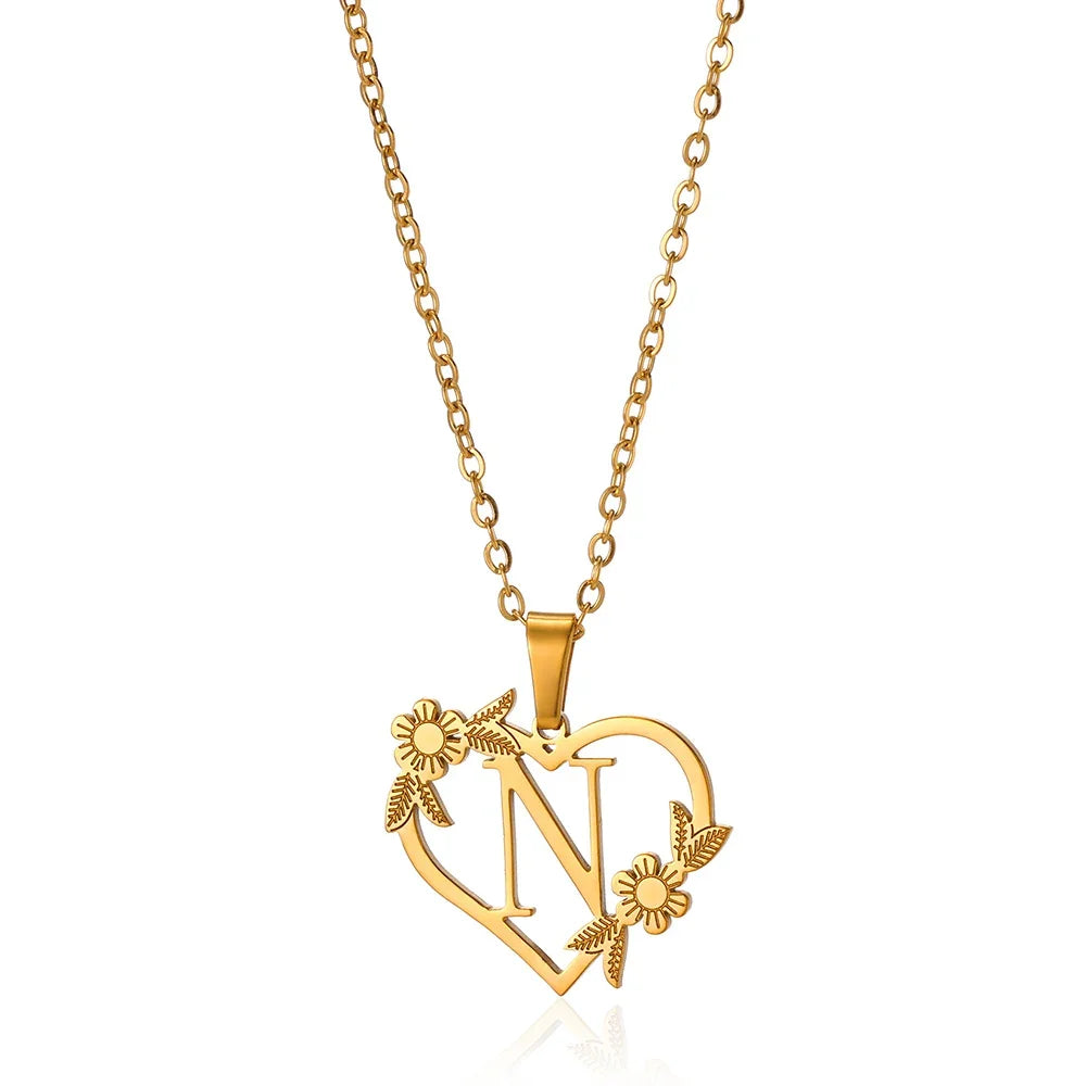 Heart-Letter Necklace | Nush Jewelers