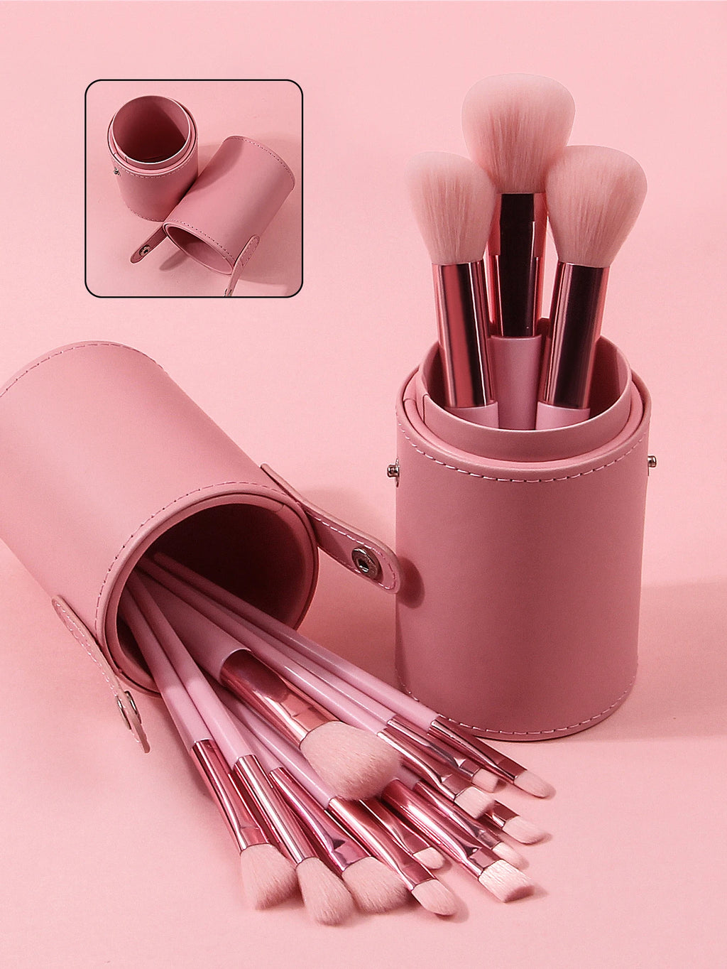NUSH Essential Brush Set | 15-Piece Face & Eye Kit
