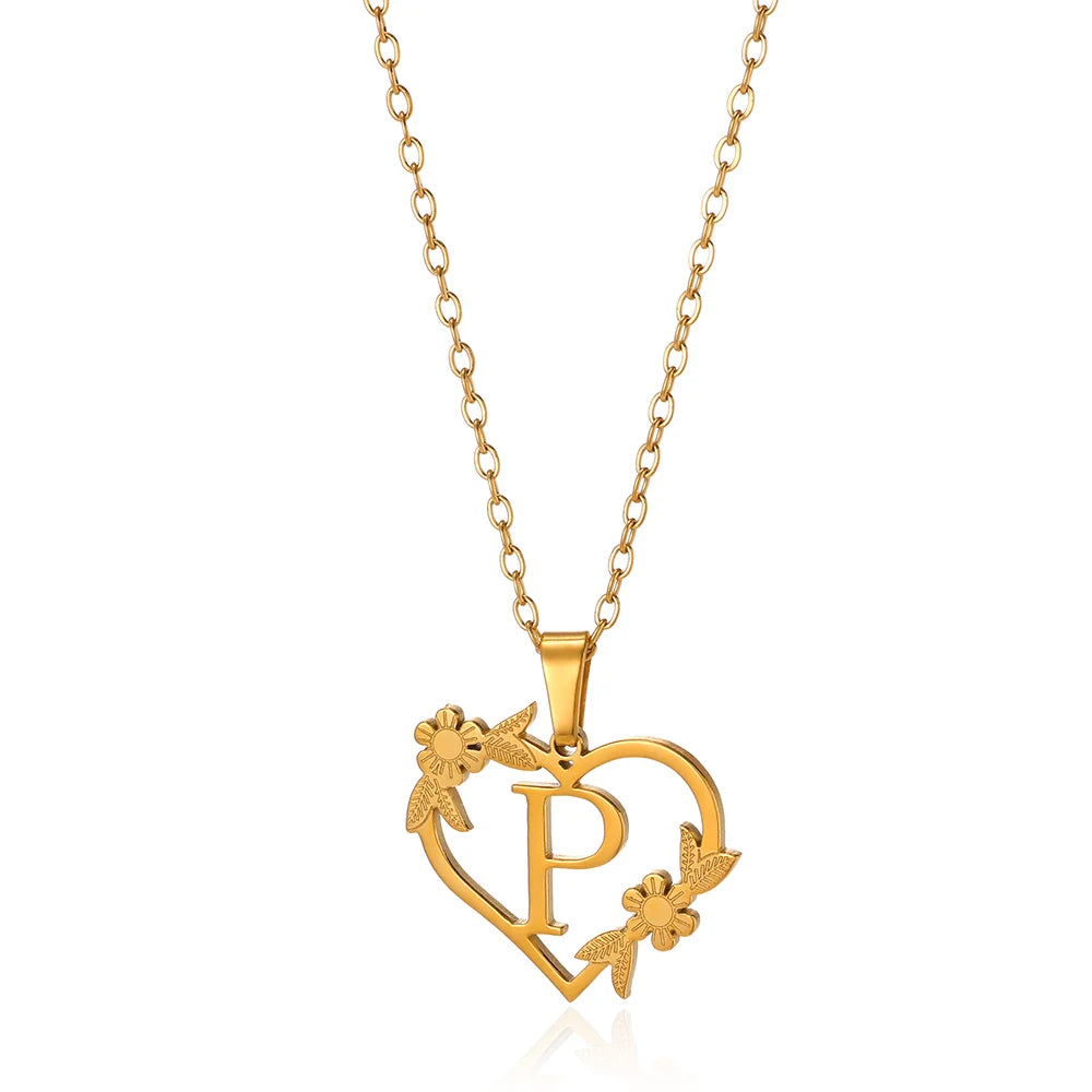 Heart-Letter Necklace | Nush Jewelers