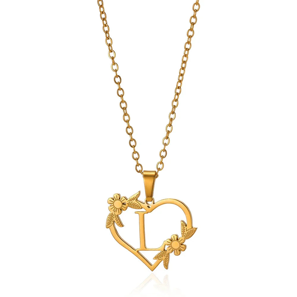 Heart-Letter Necklace | Nush Jewelers
