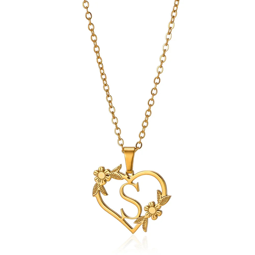 Heart-Letter Necklace | Nush Jewelers