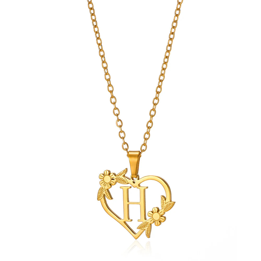 Heart-Letter Necklace | Nush Jewelers
