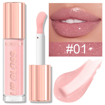 Shimmer Glitter Lip Gloss Lipstick 1pc/6pc/set Waterproof Moisturizing Jelly Hydrating Plumping Nude Y2K Daily&Party Makeup Gift
