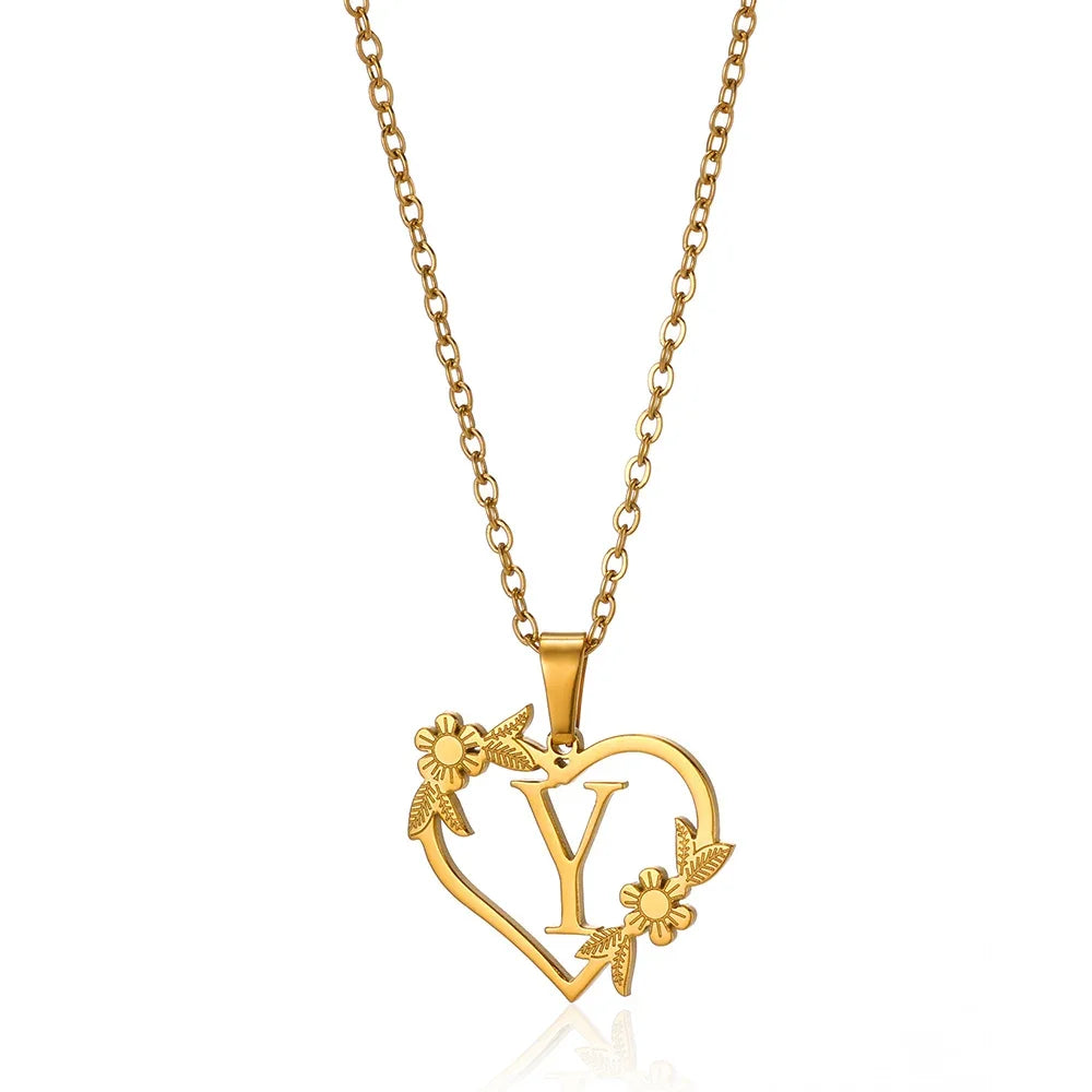 Heart-Letter Necklace | Nush Jewelers