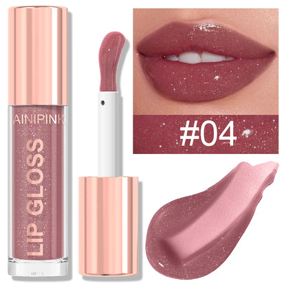Shimmer Glitter Lip Gloss Lipstick 1pc/6pc/set Waterproof Moisturizing Jelly Hydrating Plumping Nude Y2K Daily&Party Makeup Gift