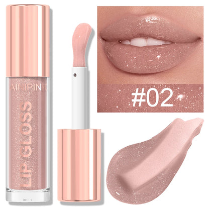 Shimmer Glitter Lip Gloss Lipstick 1pc/6pc/set Waterproof Moisturizing Jelly Hydrating Plumping Nude Y2K Daily&Party Makeup Gift